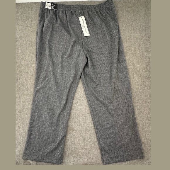 New! Womens Alfred Dunner Empire State Pants Herringbone Pull-On Straight Leg 1X - Picture 11 of 13
